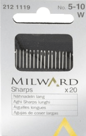 Aghi per cucire a mano professionali Milward Sharps – Forniture sartoriali